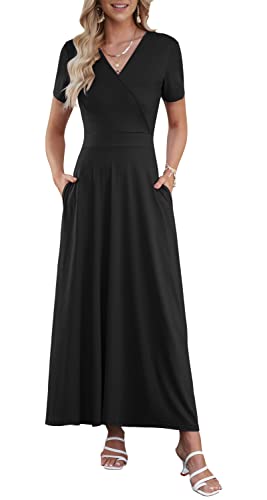 AUSELILY Maxi Dresses for Women Ankle Length Floral Print Beach