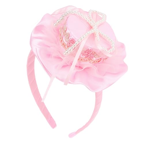 Wecoe Pink Birthday Cake Headband Mini Birthday Hat Women & Girls Hair Accessories Photo Props