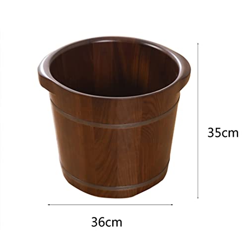 Bañera de pies de madera spa con rodillos removibles 35 cm miniatura 2