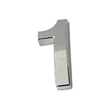 Color: plateado. (1) - Chrome Plated House Door Car Address Number Digits Numeral Plate Plaque Sticker Number 1