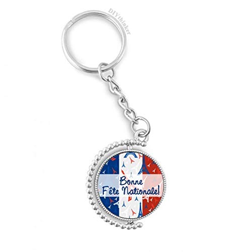 Tour Eiffel porte-clé rotatif DIYthinker, cadeau souvenir de France idéal