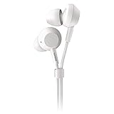 Philips E4105WT/00 Auriculares con micrófono, Auriculares In-Ear (Bass+, Mando a Distancia Integrado, Controladores de neodimio de 10 mm, Cable de 1,2 m) - Color Blanco, Modelo 2020/2021