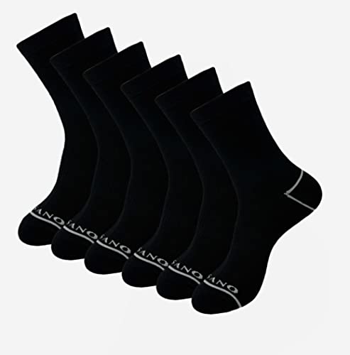 Calcetines Cortos Deportivos 6 Pares De Compresión Para Hombre Mujer Unisex Para Running,Ciclismo,Bicicleta,Crossfit,Gimnasio,Futbol,Golf,Baloncesto (35-40, NEGRO LINEA) Cover