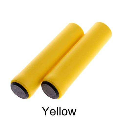 yellow mountain bike grips