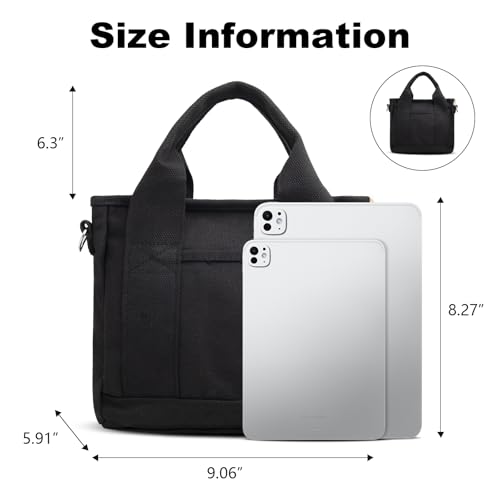 IwIeIaIrI Canvas Tote Bag for Women with Multi Pockets,Trendy Shoulder Handbag,Crossbody Tote Bags with Compartments for shopping,Work,Beach,Gym - Thumbnail 2