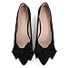 Stunner Womens Flats Fashion Pointed Toe Bowknot Ballet Flats Cute Slip On Dress Flats Comfortable Party Wedding Flats Black 40(8.5)