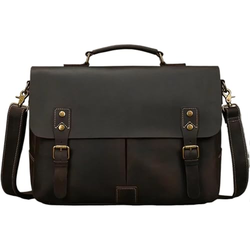 Porte-documents A4 en cuir véritable grand format pour homme actif