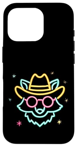 Cowboy Fox Face ���E���h�T���O���X �E�F�X�^���O���t�B�b�N �s���N �A�j�}�� �X�}�z�P�[�X iPhone 16 Pro �p