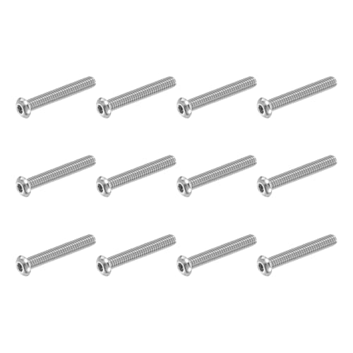 DFSGEP 12�� 1/4-20 UNC x 1-5/8�C���` �{�^���w�b�h�\�P�b�g�L���b�v�l�W - 304�X�e�����X�|�Z�p�h���C�u�}�V���{���g �Ƌ��DIY�v���W�F�N�g�p �V���o�[(1/4-20 UNC x 1-3/4 Inch)