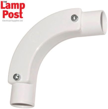 Univolt IB20 20mm White PVC Plastic Conduit Inspection Bend Fitting - Pack of 5