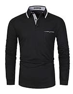 Button Down: three buttons on the chest and neck, keep you cool and breathable after sweating. Material: Cotton (Soft, Breathable and Comfortable), Lightweight, Breathable and conmfortable. Tipped polo collar shirt,button-down collar, Contrast color ...