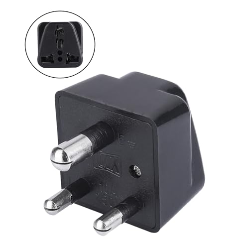 Image of MX 5A 250V Universal Conversion Plug India to South Africa Adapter 3-Pin Adapter Ideal for Homes, Offices, Hotels, and Travel use in India & South Africa Pack of 1 | 3-Pin Converter Plug