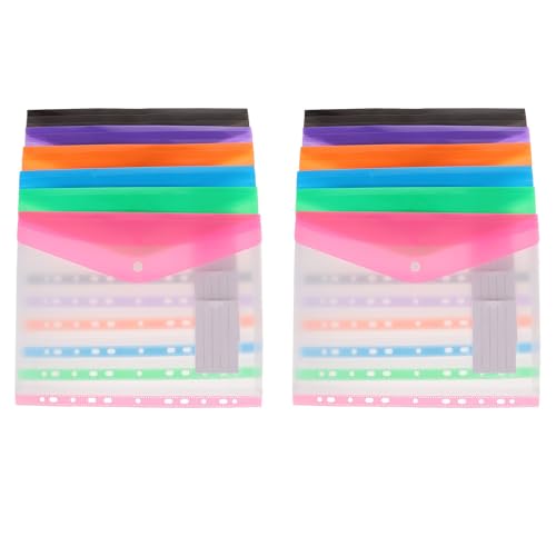 Bolsillos binder de 11 hoyos A4 translúcidos en PP pack de 12 unidades fáciles de limpiar