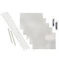FASÄDE Quilted Decorative Vinyl Backsplash 15 sq ft Kit in Gloss White
