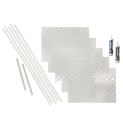 FASÄDE Quilted Decorative Vinyl Backsplash 15 sq ft Kit in Gloss White