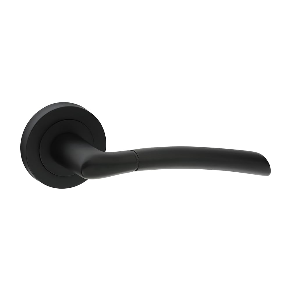 Timco Black - Shavington Lever On Rose Handles - Matt (Size 51Mm - 2 Pieces)