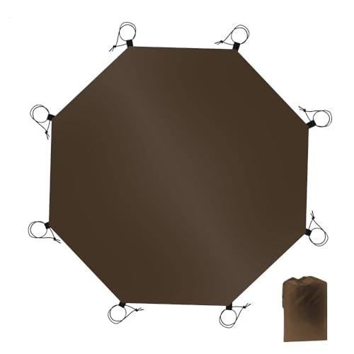 Footprint for Tipi Hot Tent, Ground Sheet Mat, Tent Floor, Waterproof Camping Tarp 6 Person Footprint, Eight-Sided Tent Groundsheet 5000mm Waterproof Ratings 13.45FT
