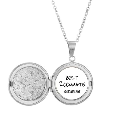 Collier médaillon diplôme Best Roommate Universe en acier