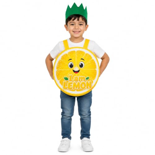 Image of Raj Costume Kids Fruit & Vegetable Fancy Dress Costume | Soft Felt Fruit and Vegetable Cutout Costume for Boys & Girls | School Annual Function