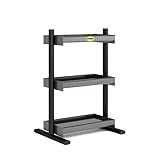 ZIVA Performance 3-Tier Storage Rack - Gym, Home Storage Rack – Steel Oval Tubing – Holds...