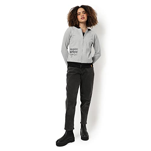 Image of PINACOLADA Women Stylish Zipper Sweatshirt Regular Fit for Casual Wear | Full Sleeves | Cotton | Sweatshirt Crafted with Comfort Fit and High Performance for Everyday Wear