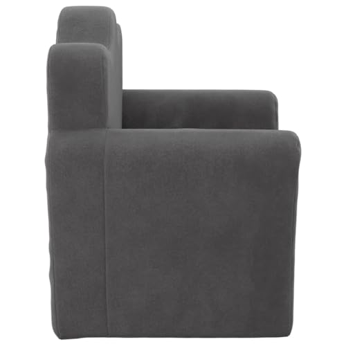 Miniatura 6 de Vidaxl Sofá Para Niños Felpa Suave Gris Antracita