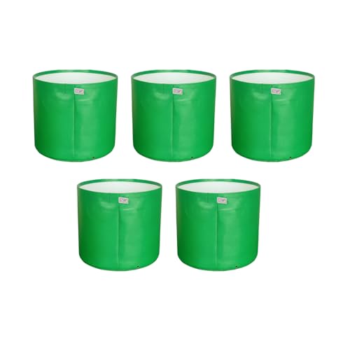 Image of HDPE UV Treated 340 GSM Plant Growing Bags for Terrace Gardening Easy to Use 12 x 09 Inch - Pack of 5