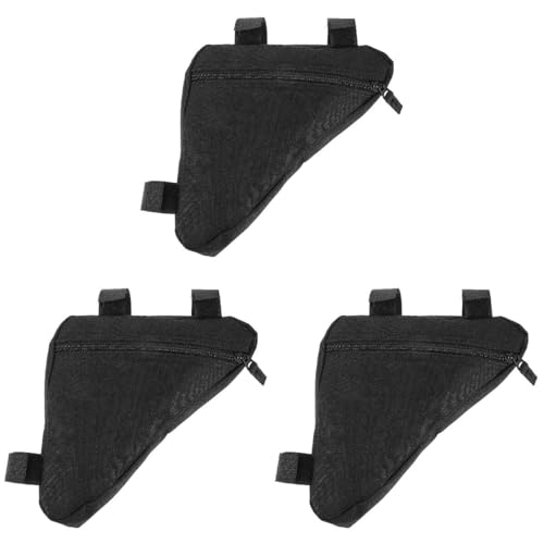 INOOMP 3pcs Bike Frame Bag for Men Portable Multi-Function Accessories Pouch Mountain Bike Bag Straps for Secure Storage for USB Keys and