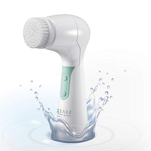 Cepillo facial, Giroclean, impermeable IPX 7, set de cepillos para limpieza facial 4 en 1, para exfoliación suave y limpieza profunda.