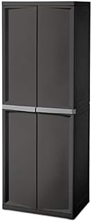 Sterilite 01423V01 4 Shelf Cabinet, Flat Gray, 1-Pack