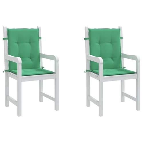 Coussin de chaise de jardin imperméable et antidérapant lot de 2 rembourré mousse vert - 4