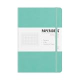 PAPERIDEAS ノート A5 ハードカバー ゴムバンド付き (方眼, ミントグリーン)