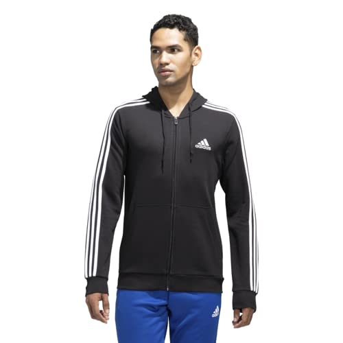 adidasMen's Polyester Hooded Zipper Standard Length Jacket
