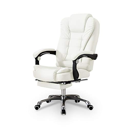 Cadeira para Escritório Giratória com apoio para os pés - Branca - LMS-BY-8436-T3