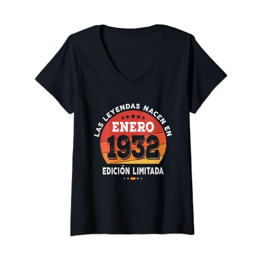 Mujer Las Leyendas nacen en Enero de 1932 - Regalo de 90 años Camiseta Cuello V