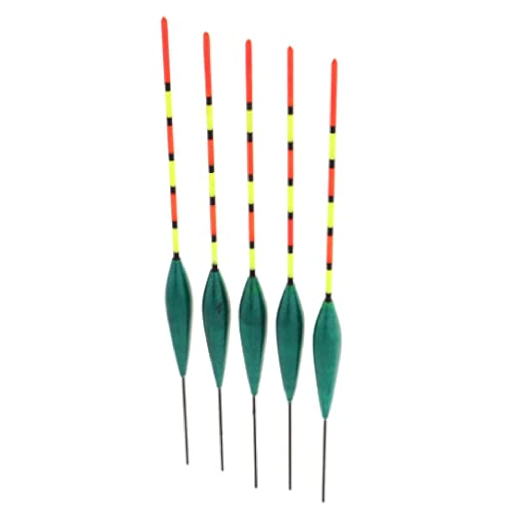 5Pcs PVC Wood Fishing Floats Set