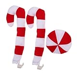 EXAOMBLE クリスマスオーナメント 布製耐久車用トナカイ角キット 簡単取付