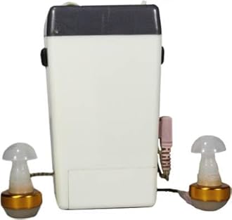 FCS Elkon EL-93 Pocket Hearing Amplifier With Binaural Fitting Cord & Receiver Beige Suitable For User Moderate to Severe hearing loss.