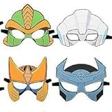 Eawuehy 12PCS Robots Felt Masks Set - Party Dress Up Supplies Present Bots Party Favor Birthday Cosplay Costumes for Kids Boys Play