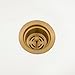 Ruvati Extended Garbage Disposal Flange with Deep Basket Strainer - Matte Gold Satin Brass - RVA1049GG