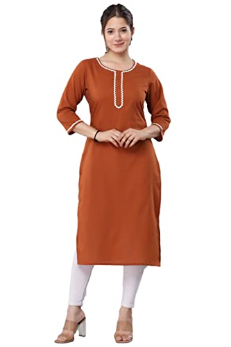 60% OFF on YUVVIK Women Solid Straight Kurta (Brown) 60% OFF on YUVVIK Women Solid Straight Kurta (Brown)
