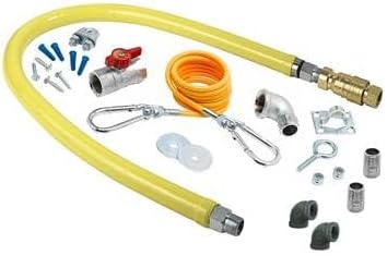 Gas Hose w/Quick-Disconnect, 1" NPT x 60", Cable Kit, Ball Valve, Gas Elbows & Nipples