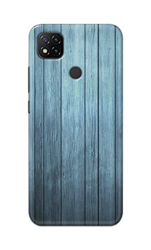 Image of Printed Hard Back Cover Case for Mi Redmi 10A | Mi Redmi 10A Sport Back Cover (Wooden Blue) -1302