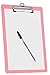 Acrimet Clipboard Letter Size A4 (13 3/8” x 9 7/16”) Low Profile Clip with Side Rulers (Plastic) (Solid Pink Color) (3 Pack)