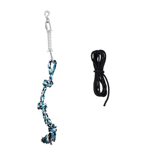 Toddmomy Stainless Steel Spring Pole Dog Leash Toy Outdoor Dog Toy 5m Ropes Pet Exercise Rope