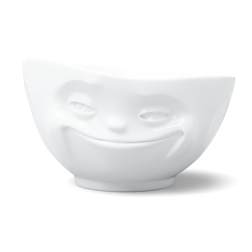 Fifty Eight T02.21.01 Grinsend Bowl grand bol porcelaine blanc visage souriant