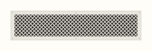 Vent Cover for Walls and Ceiling 1/4" MDF Primed White Custom Size Fan Cover Wall Register Ceiling Register Air Return Ventilation Cover Style # 10 (34" x 6" Duct - (36" x 8" Overall))
