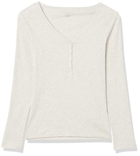 Amazon Essentials Women's Ribbed Knit Long Sleeve Henley Slim Fit T-Shirt3
