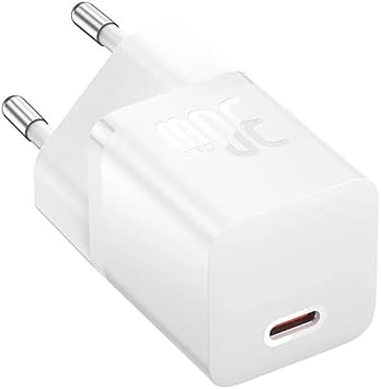 Baseus GaN5 Series 30W PD Ultra Fast Type-C Charger Mini Adapter WHITE