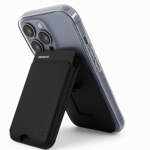 Porta Cartão Magnético MagSafe Carteira com Suporte para Iphone – Proteção contra clonagem Couro PU Premium, Impermeável Compatível iPhone Praticidade e Segurança dia a dia COR PRETA